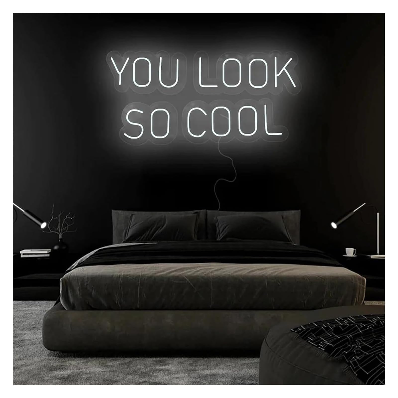 Lampe au néon pour mur sombre solution pour illuminer un studio manque de lumière