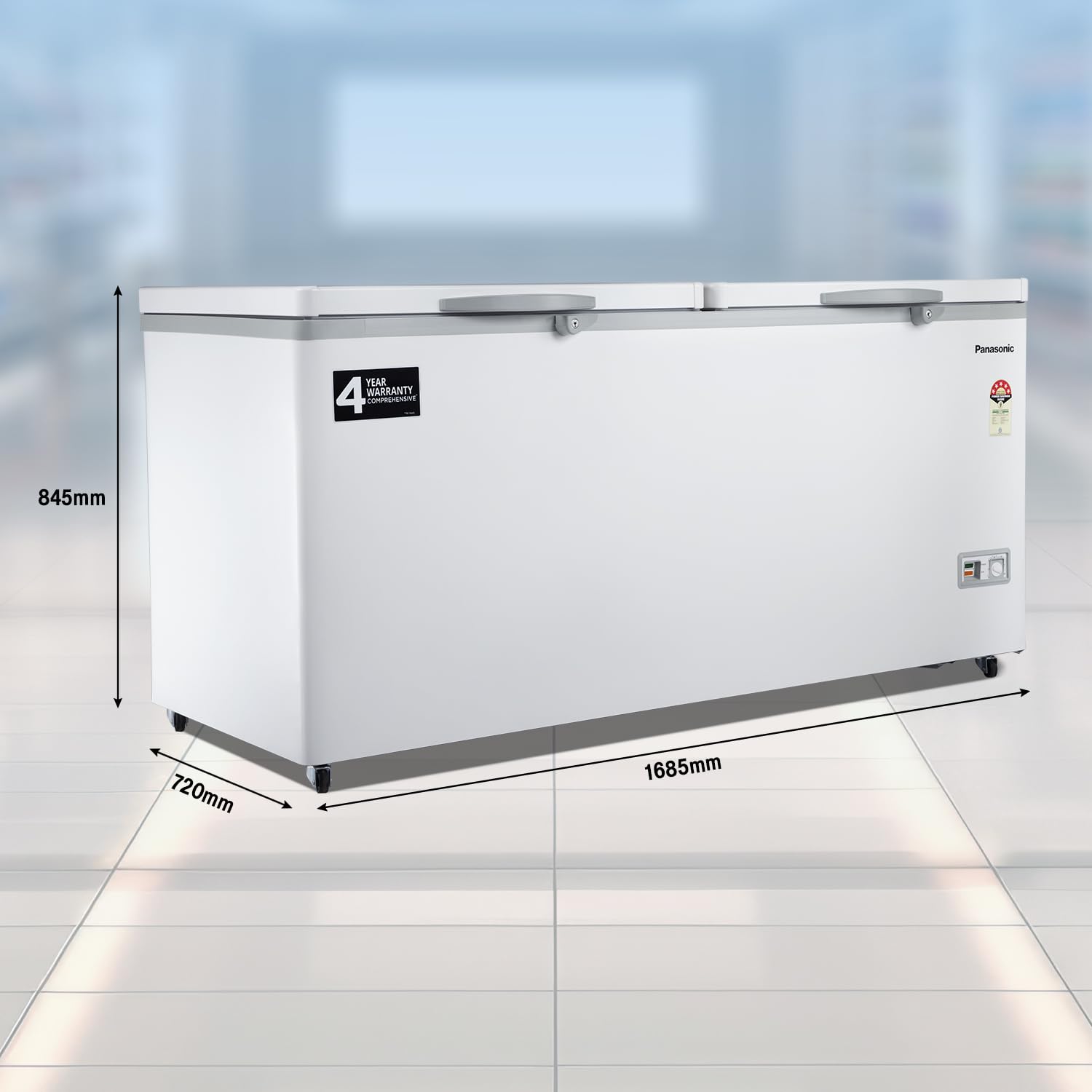 Panasonic 526 L HT Double Door Deep Freezer (SCR-CH550D1D,White