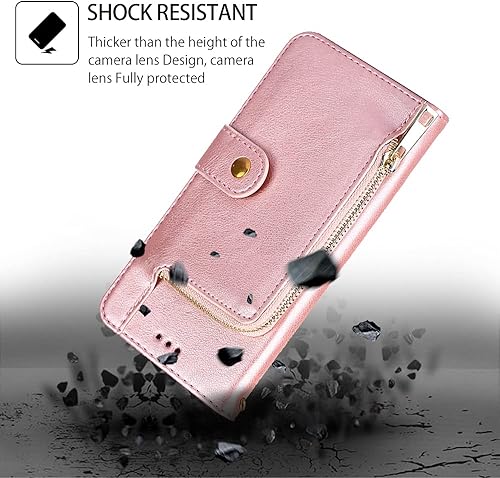 Vista 3 de Asuwish Funda de teléfono para S23 LLBB US Rosegold Negro