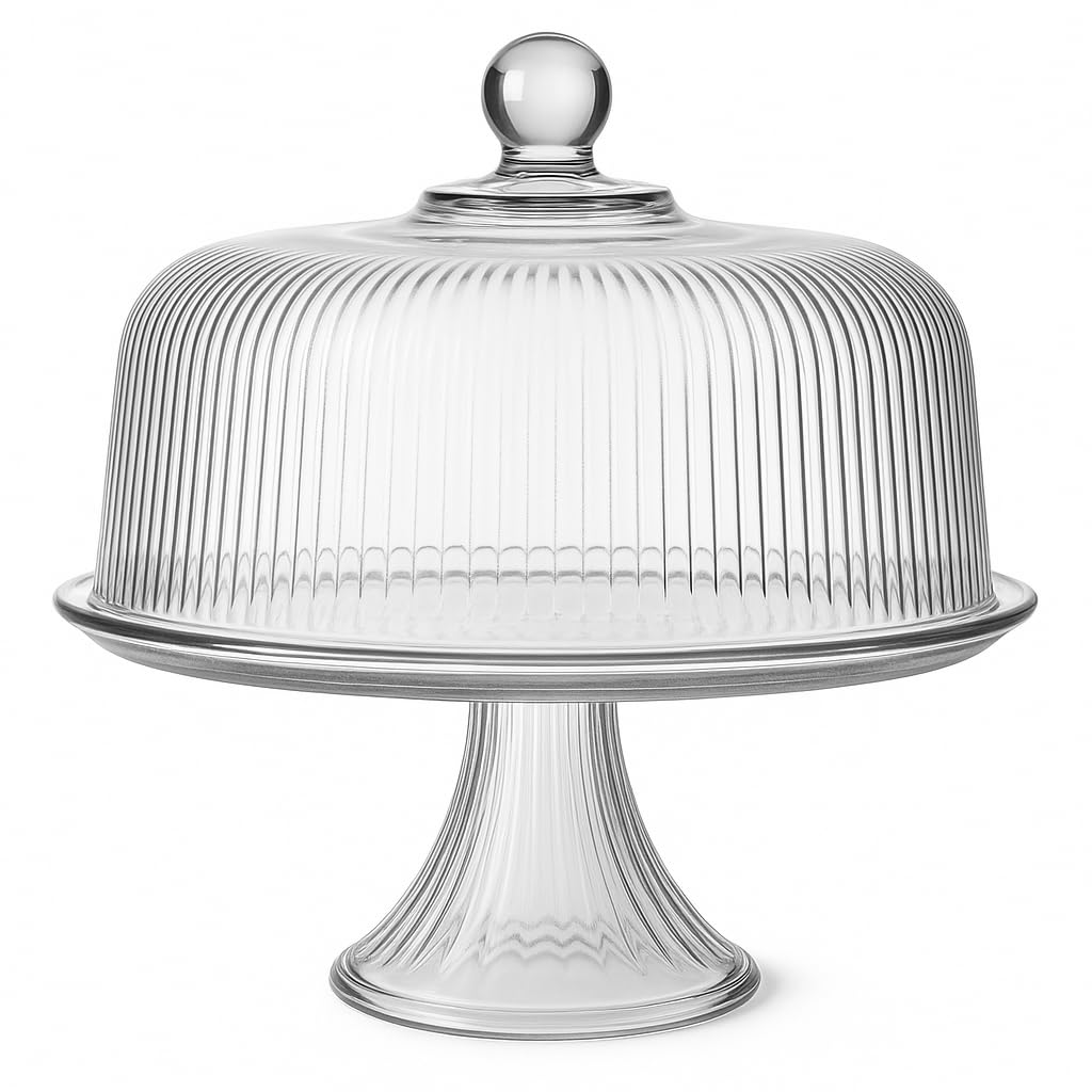 Amazon.com | Anchor Hocking Monaco Cake Set, STD, Crystal