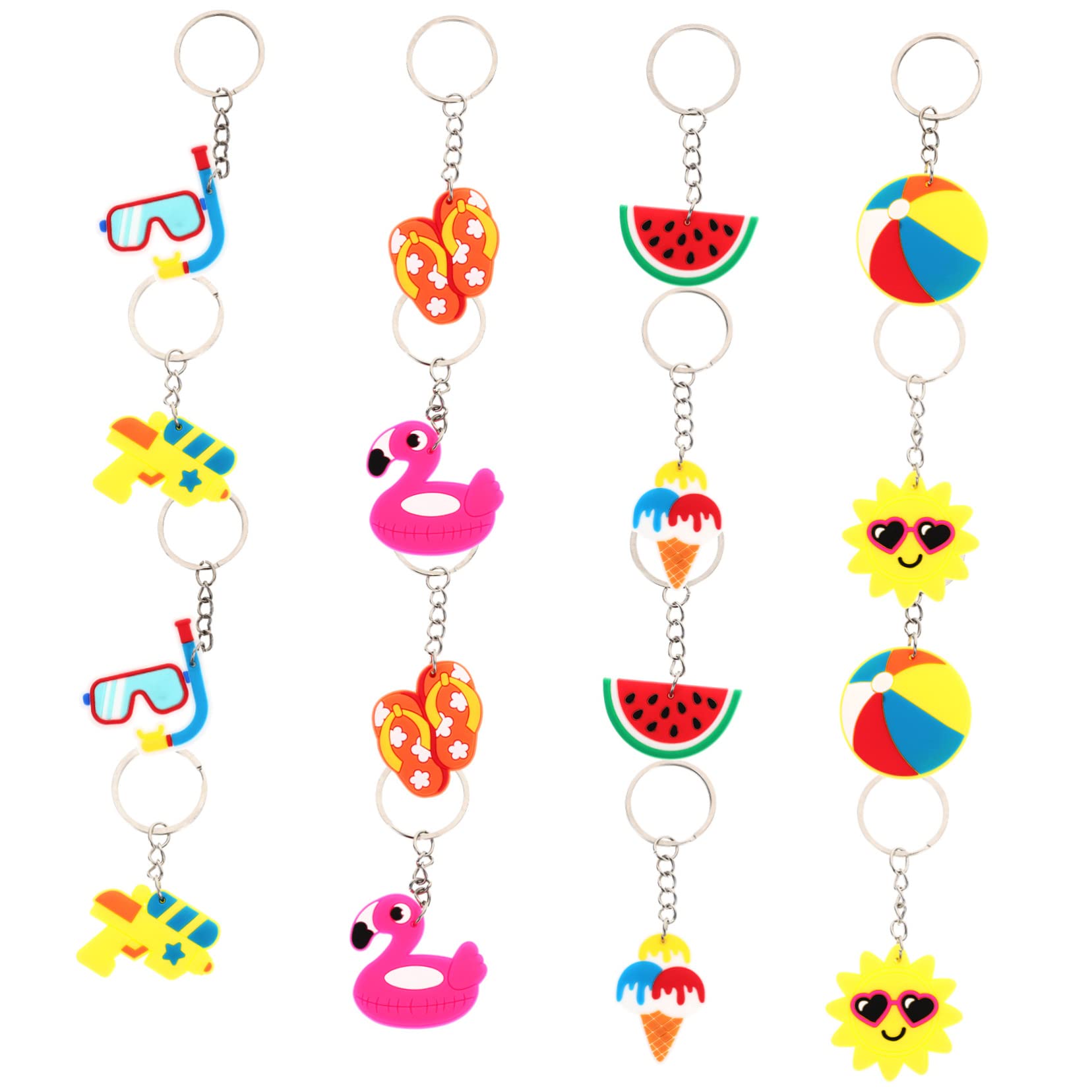 KOMBIUDA 64stücke Teiliges Hawaii Schlüsselanhänger Tropische Deko Für Sommerpartys Leichtes Und Perfekter Begleiter Für Taschen Und Schlüssel Für Luau Und Gartenfeiern