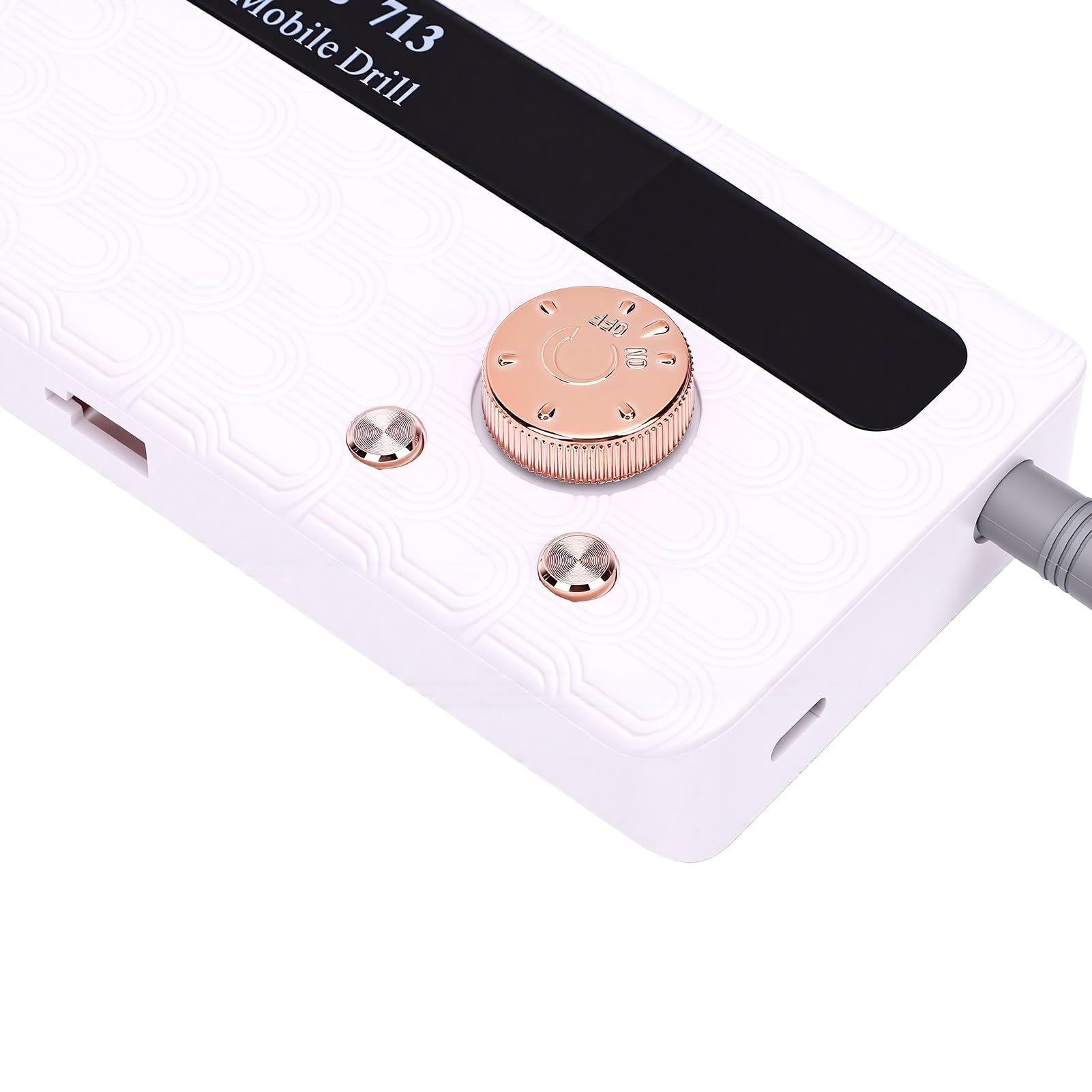 Generic Lima per Unghie Wireless con velocità Regolabile e Kit Completo di Accessori per Uso Domestico e in Viaggio Design Leggero (DMJTZ-SG713-Bianco)