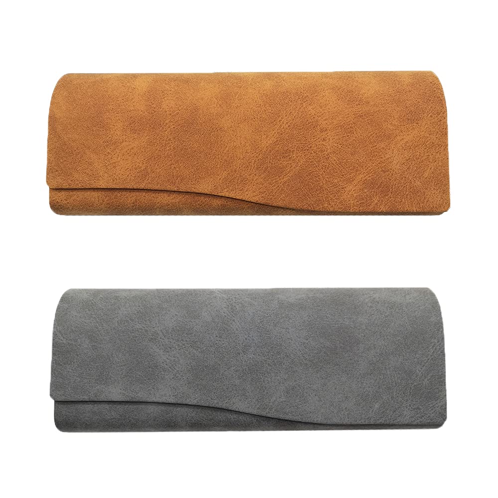 YANJINGHE Funda para Gafas, Estuche de Anteojos, Fundas de Gafas, Gafas de Sol, Estuche Protector de Gafas Estuches, Caja de Almacenamiento de Gafas, Estuche para Gafas Cuero, para Mujeres, Hombres, Niños