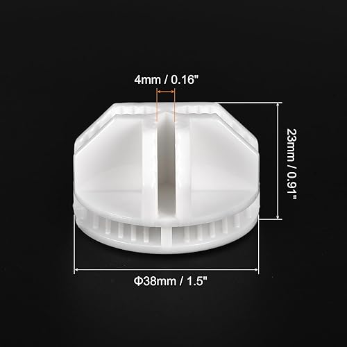 Miniatura 2 de uxcell Conectores de cubo de alambre de plástico, clip de hebilla de rejilla de 1.496 x 0.906 in para organizador de gabinete, color blanco, 32