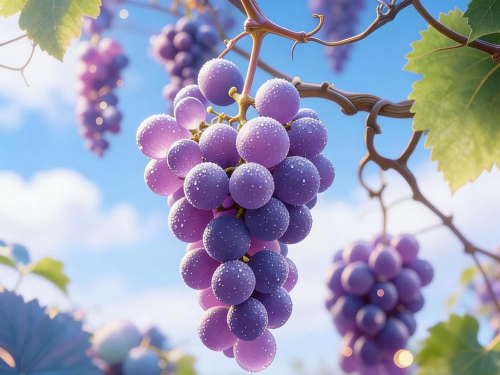 COKYIS Stamped Cross Stitch Kits Ripe Grapes 11CT Counted Printed Cross Stitch Kit,Preprinted Pattern Embroidery Starter Kit for Beginner and Adults 40x50cm