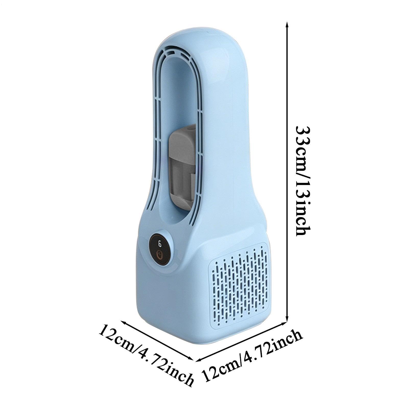 Ventilatore Da Scrivania Ricaricabile Ventilatore Senza Pale a 6 Velocità e | Fan a silenzioso, ricarica Type-C 1500mAh per auto, spiaggia, casa, camera da , ufficio, esterno, comodi