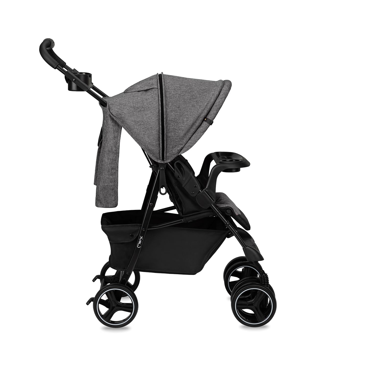 Poussette MoMi ISLA 6 mois 15 kg harnais 5 points panier couvre-pieds porte-gobelet plateau goûter sac couches