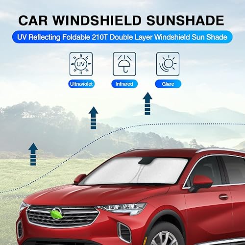 Miniatura 291 de KUST Parasol para parabrisas para Ford Fusion 2013-2020 2021, accesorios para ventana, protector de visera solar, plegable, bloquea los rayos UV