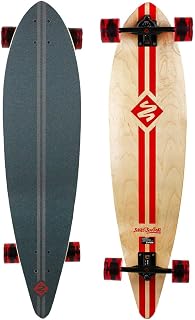 Street Surfing Pintail Red Stripe Complete Longboard Skateboard 9.6" x 40.0"