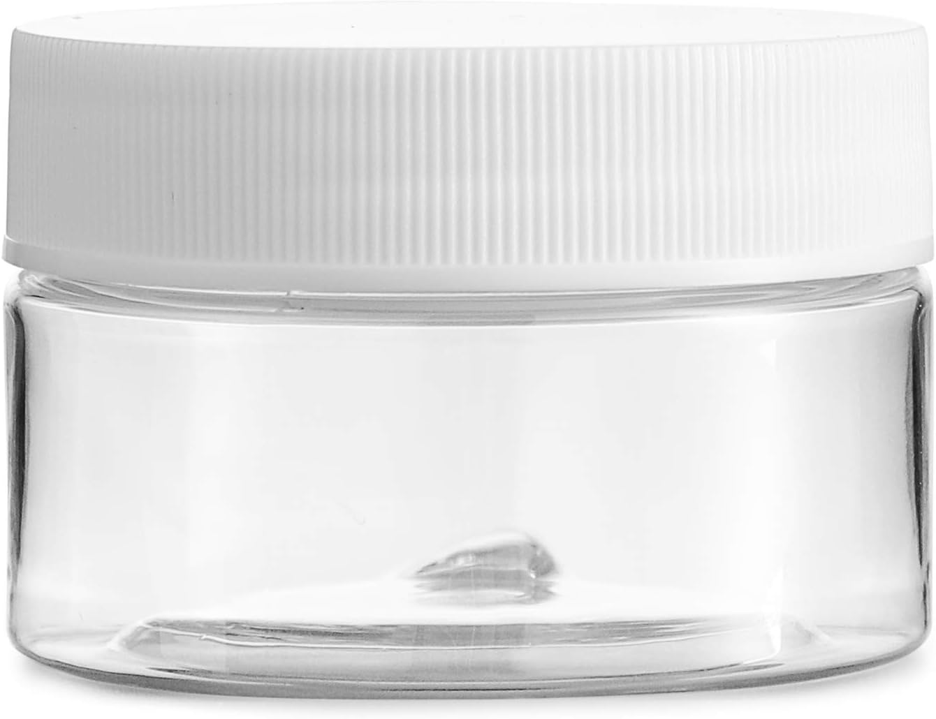 DilaBee 1 Oz Containers with Lids - 12 Pack Small Plastic Travel Jars - Clear Cosmetic Containers for Skin Care Products, Samples, Paints and More - Multipurpose Mini Jars