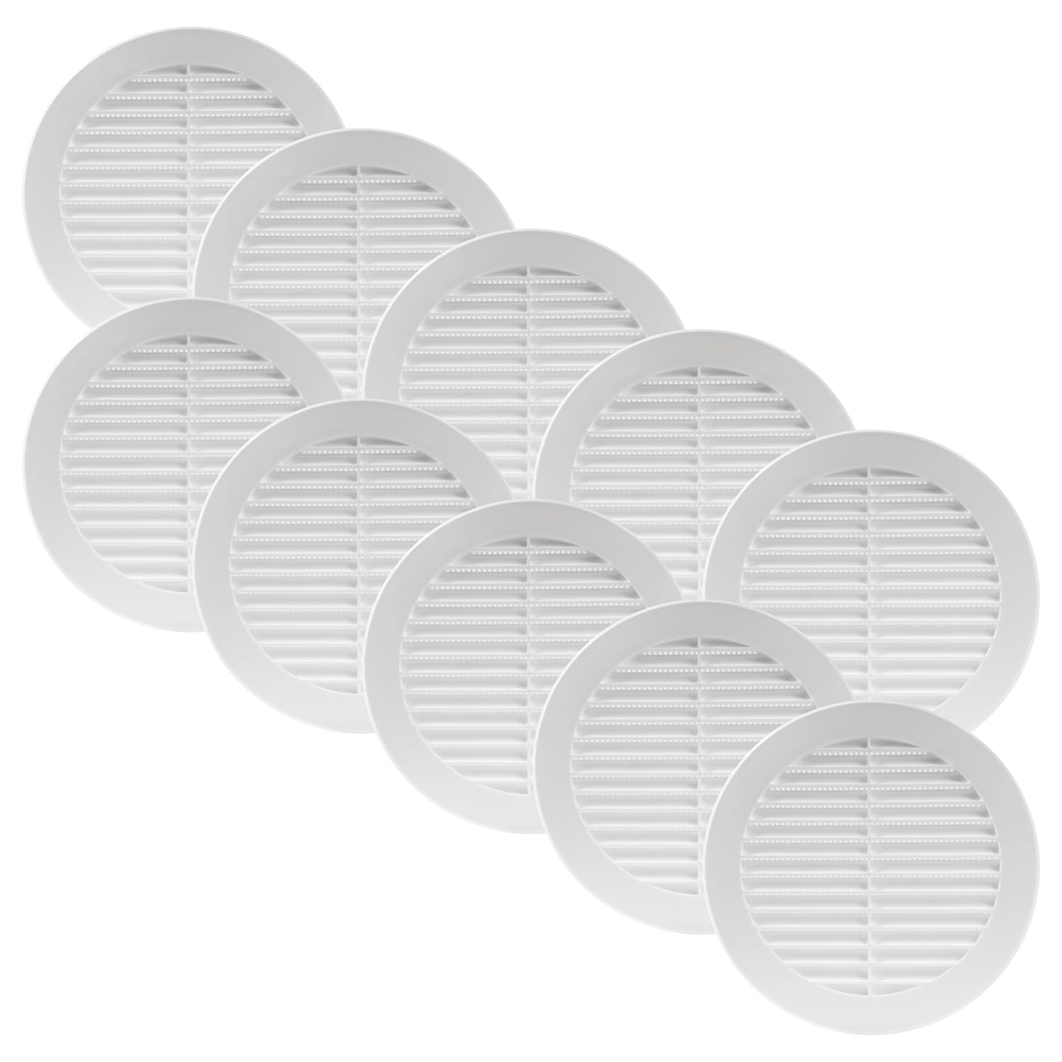 Grille d'aération ronde 152mm avec moustiquaire pour évacuation cuisine et bain
