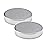 Outset Stainless Steel Round Ice Packs, Set of 2 Travel Ice Packs, 3.75 x 0.75