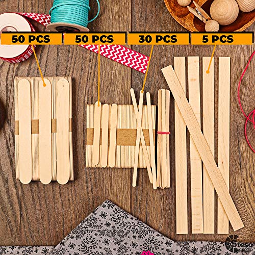 Popsicle Stick Assorted Sizes - Wooden Jumbo Popsicle Stick Craft For Kids Wood - Multi Wooden Sticks Small Variety Size Assortment Kit… #TOP1