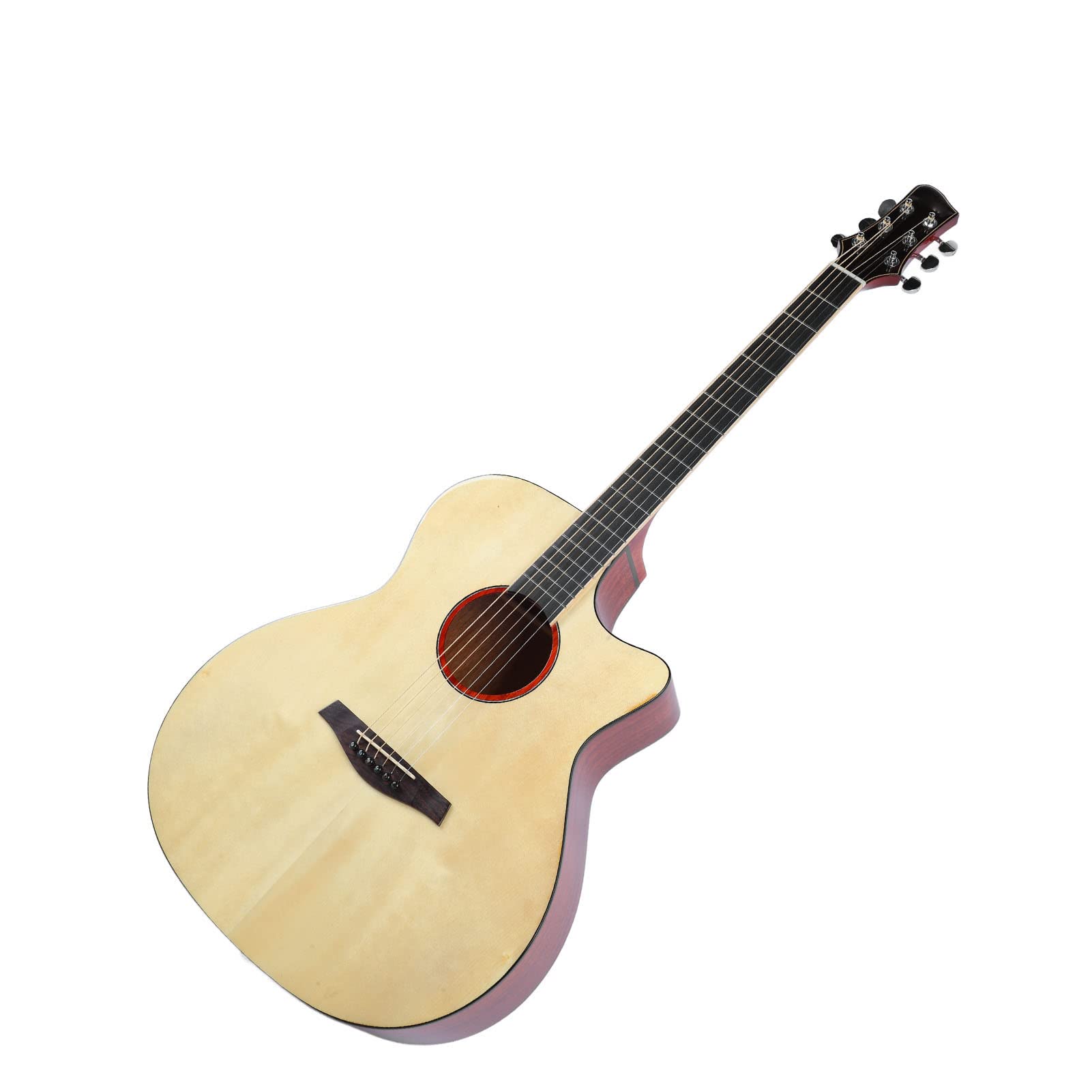 Chitarra Folk, Regalo per Chitarra Acustica Forte Penetrazione Bassa Pressione di Pizzicamento Tessitura Fine Superficie a Specchio Tono Morbido per Gli Amanti della Musica di Gioco