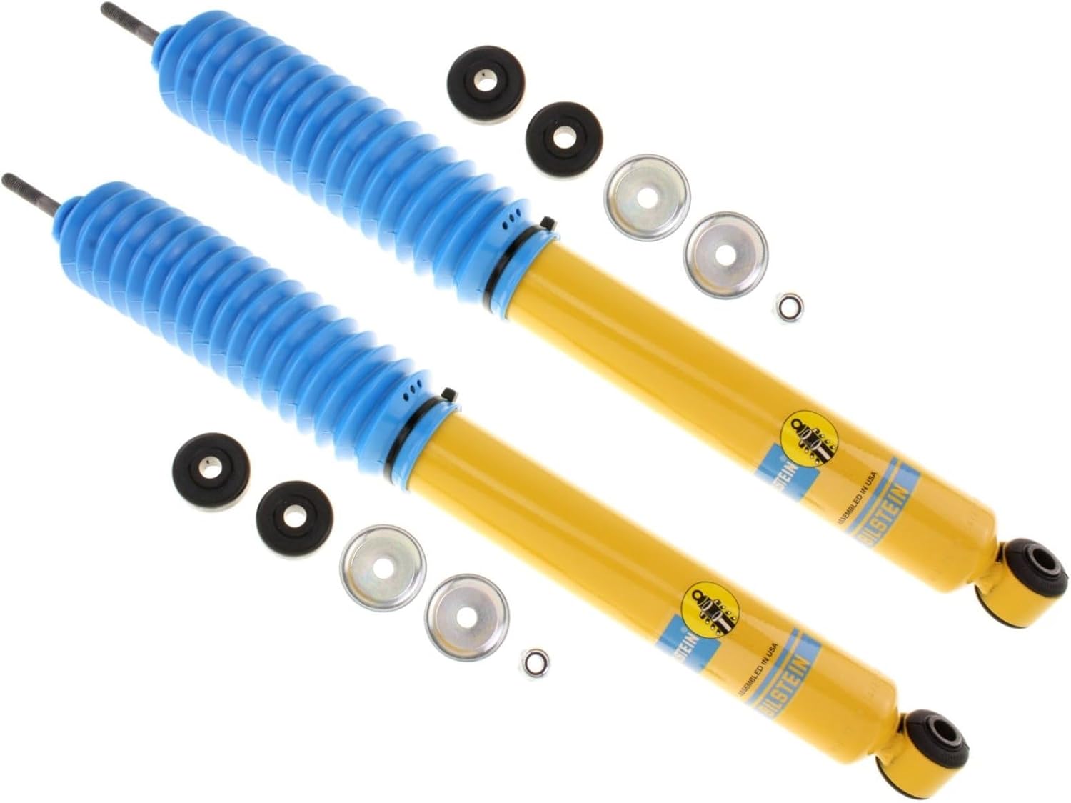 4600 Series Set of Front & Rear Monotube Shocks + 5100 Series Steering Damper fits 2018 Jeep Wrangler JK Left Hand Drive Models Only | TrendsAuto Decal | 24-141727 24-141734 24-158428