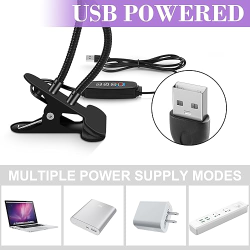 Miniatura 4 de Luz negra UV USB de doble cabeza, lámpara LED de 10W 395nm-405nm con abrazadera, cuello de cisne para curado de resina, luz negra, pósters,