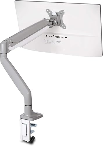 Kensington SmartFit - Brazo de monitor único con soporte Vesa, soporte de escritorio con resorte de gas ajustable, soporte de monitor con abrazadera