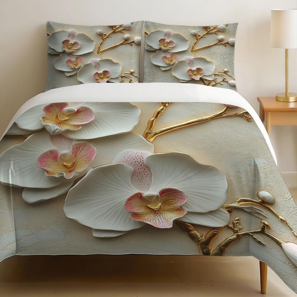 Housse de couette 140x200 microfibre blanche avec taie d'oreiller 65x65 pour lit 1 personne
