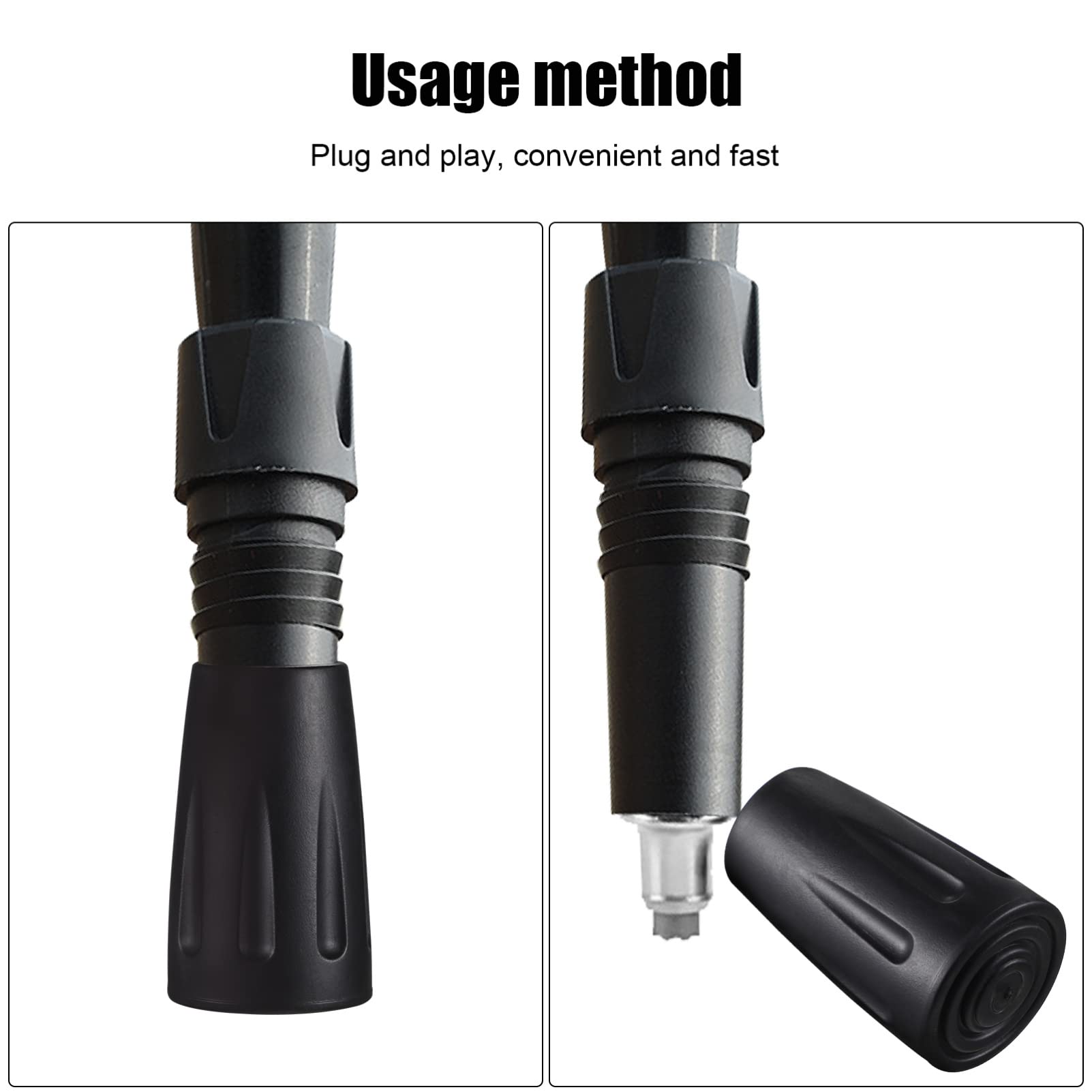 Black Rubber Leg Tips 1 Inch - Rubber Cane Tips 1 Inch - Rubber Crutch Tips 1 Inch - Black Rubber Tips for Chair Legs, Rubber Tips for Canes, Rubber Tips for Crutches (12)