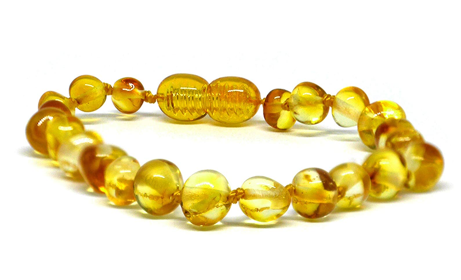 Bracelet Ou Bracelet De Cheville En Ambre Naturel De La Baltique - 15 Cm - Pierre Véritable