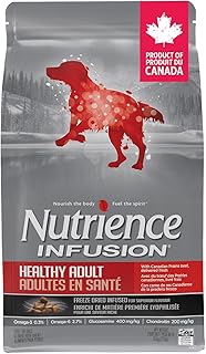 Nutrience Infusion Healthy Adult Dog Food Dry, 10 kg (22 lbs), Freeze-Dried Canadian Beef, Dry Dog Food, Nourriture Pour Chien, Manger Pour Chien