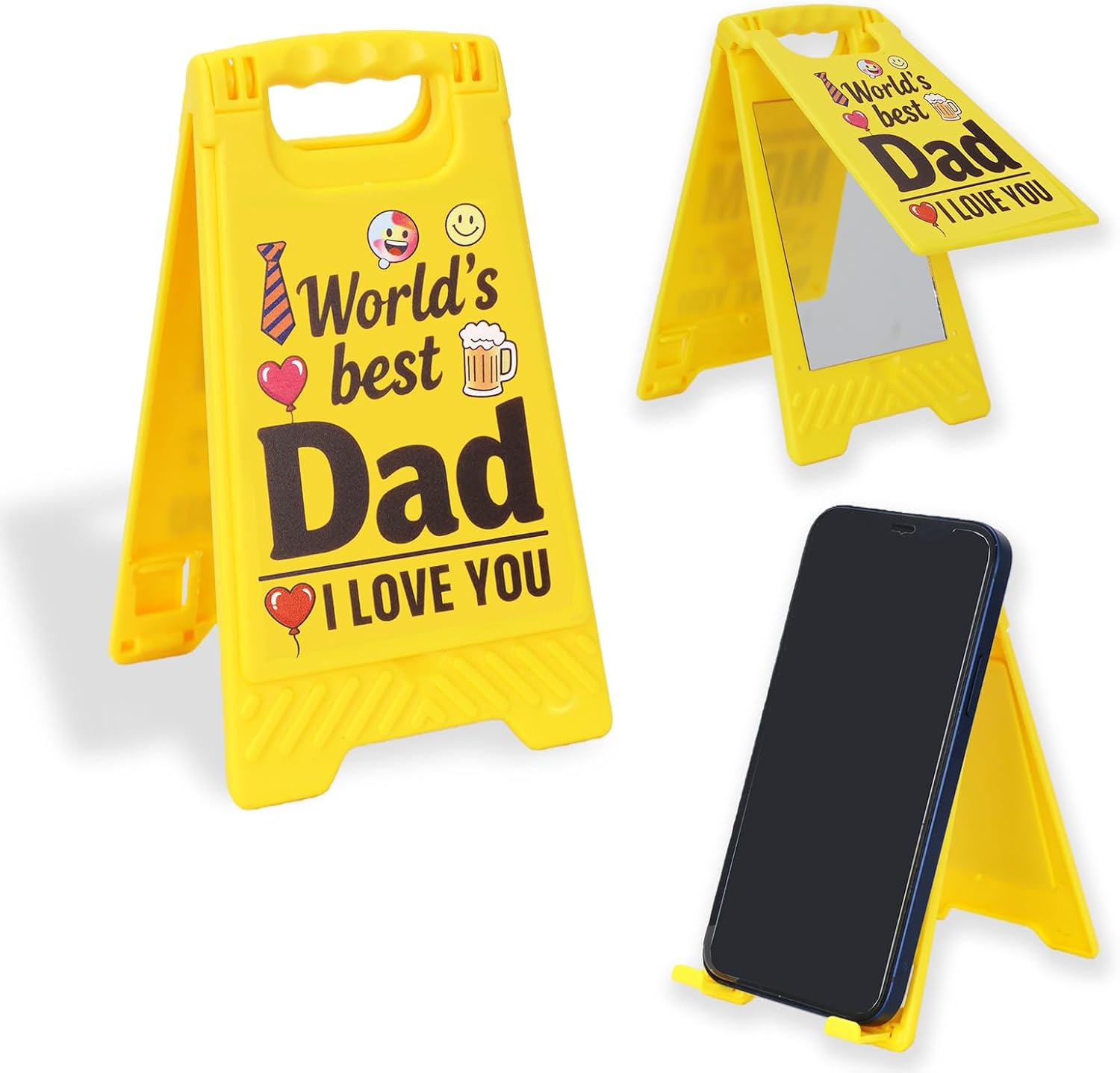 Dad Birthday Gifts from Daughter Son - Fun Phone Stand Office Desk Decer