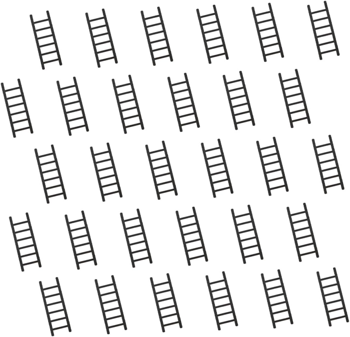 60pcs Ladder Shape Cake Toppers Sponge Inserts Birthday Cake Decoration Party Supplies Non-edible Cupcake Insert Cards for Dessert Ornament