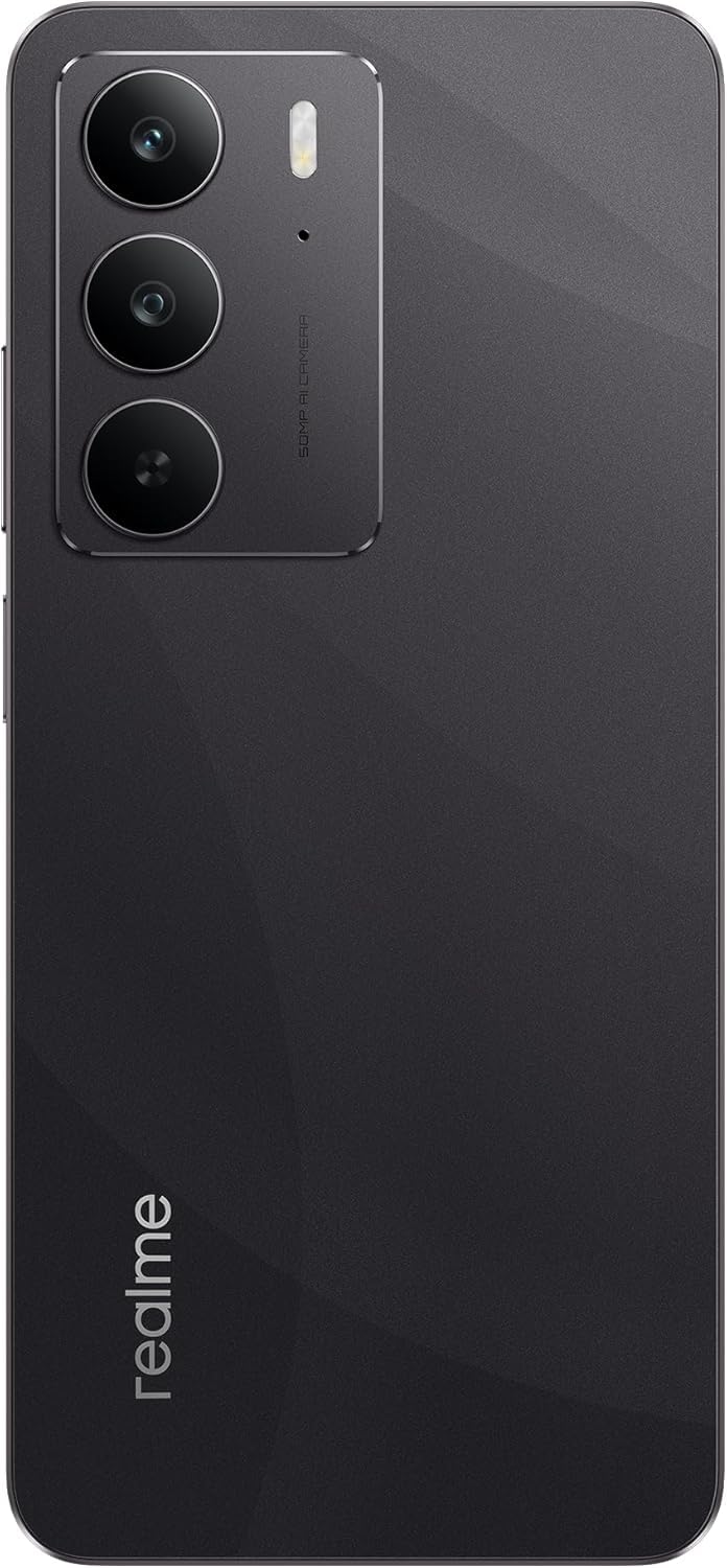 Realme C75 Smartphone 8+256GB - IP69 Resistente Ad Acqua E Polvere, Batteria 6000mAh, Fotocamera AI 50MP, Display 6.72" FHD+ 90Hz, Vetro ArmorShell - Colore Nero (Adattatore Non Incluso)