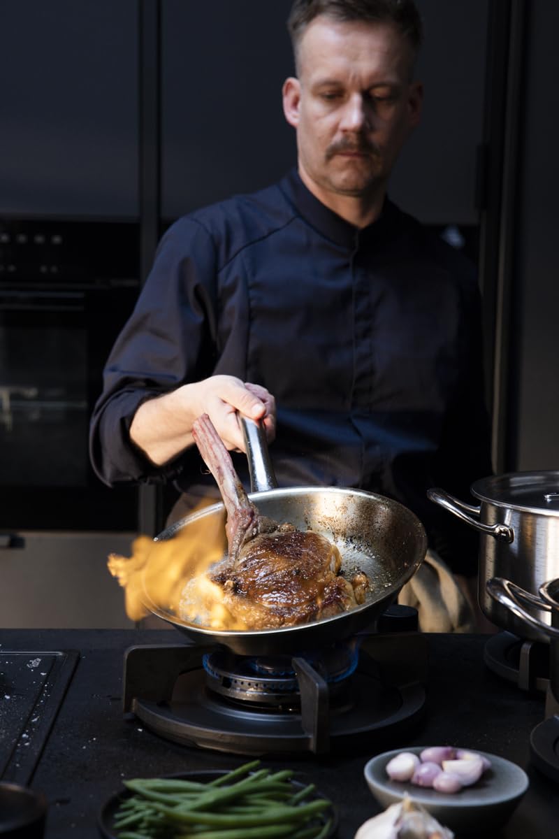 Fissler M5 Pro-Ply® Padella in acciaio inox, 20 cm, prodotta in Germania, materiale multistrato Pro-Ply™ a 5 strati, senza rivetti, acciaio inox 18/10, induzione
