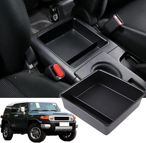 Organizador de reposabrazos de consola central, caja de almacenamiento compatible con Toyot@ FJ Cruiser 2007-2021, organizador de reposabrazos para