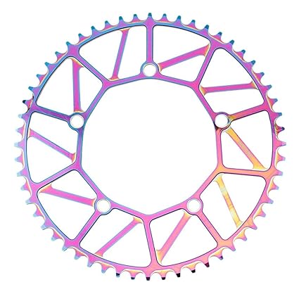 Street27 130BCD Folding Bike Chainring Narrow Wide Anti-Drop Chain Ring Colorful 56T