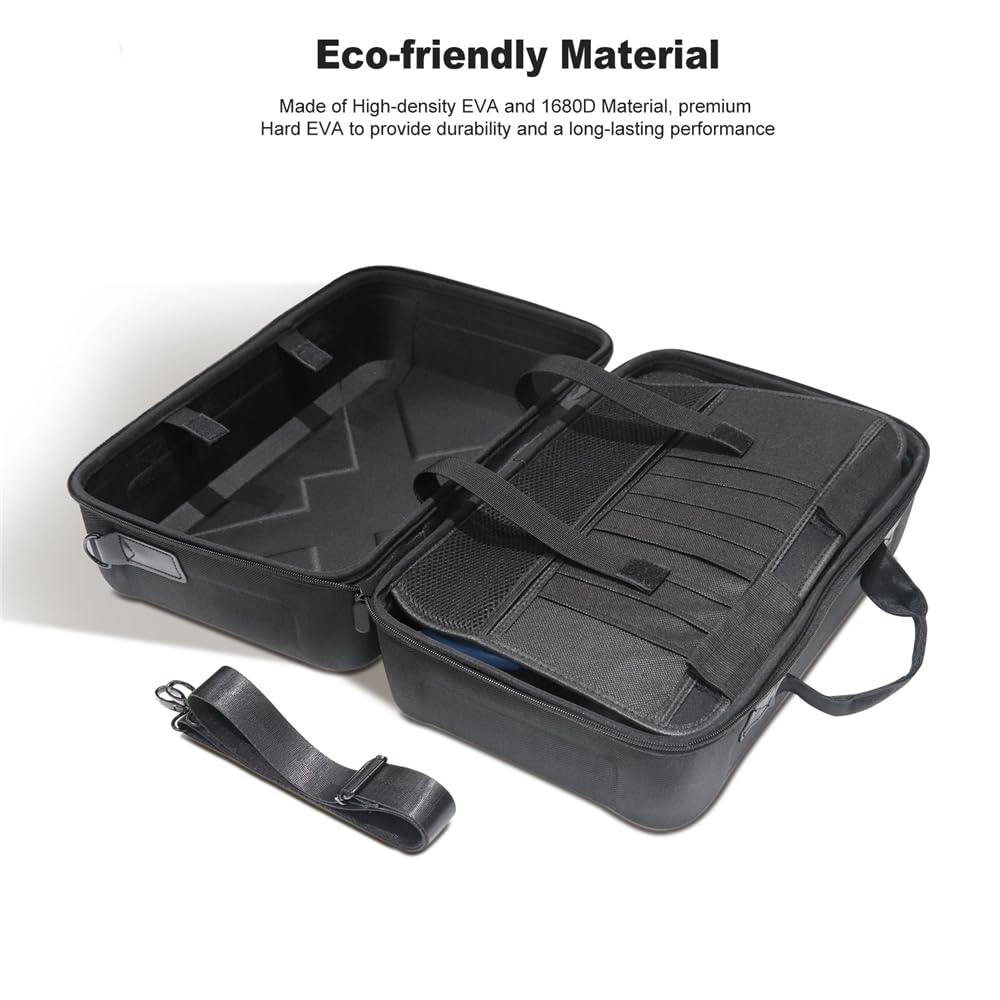 Custodia rigida per PS5 Slim Console Organizzatore Borsa di stoccaggio con cinghia regolabile Compatibile con PS5 Slim Digital e Optical Drive Edition