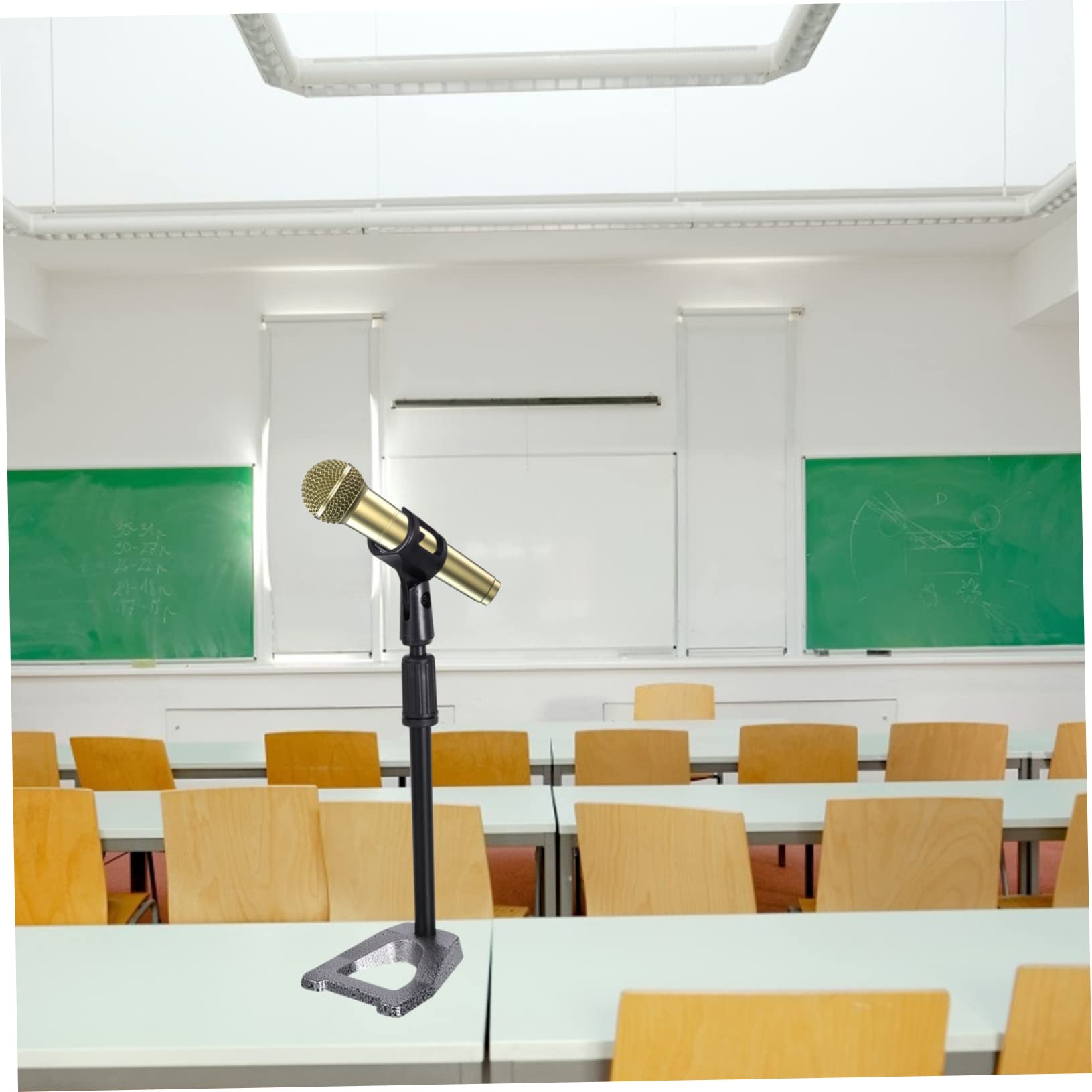 Supporto Per Microfono Con Altezza Montaggio Facile Base Pesante Antiscivolo Retrattile Fino Adatto Diversi Microfoni