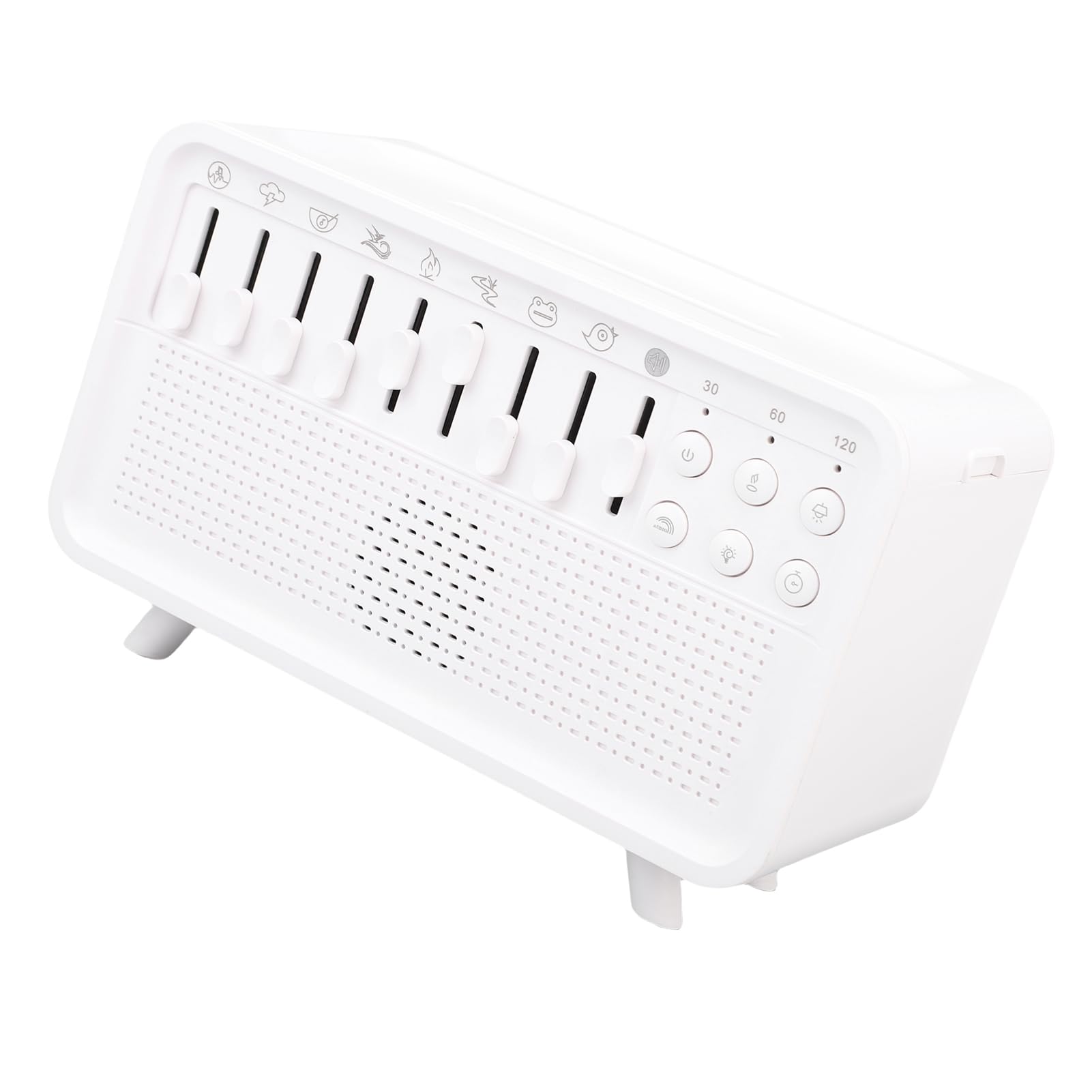 Jiawu White Noise Sound Machine, 150 Ml Luftbefeuchter mit Nachtlicht, Beruhigende Umgebungsgeräusche, Diffusor für ätherische Öle, Bluetooth-Lautsprecher mit Automatischem Abschalttimer für