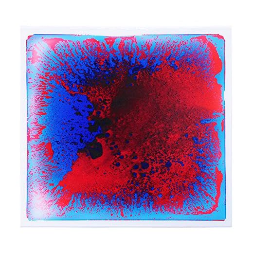 Royllent - Baldosas con líquido para suelo, amplia gama de aplicaciones, baile, zona infantil, escenario, bar nocturno, alfombrilla de baño, alfombrilla antideslizante, Rojo, 300*300