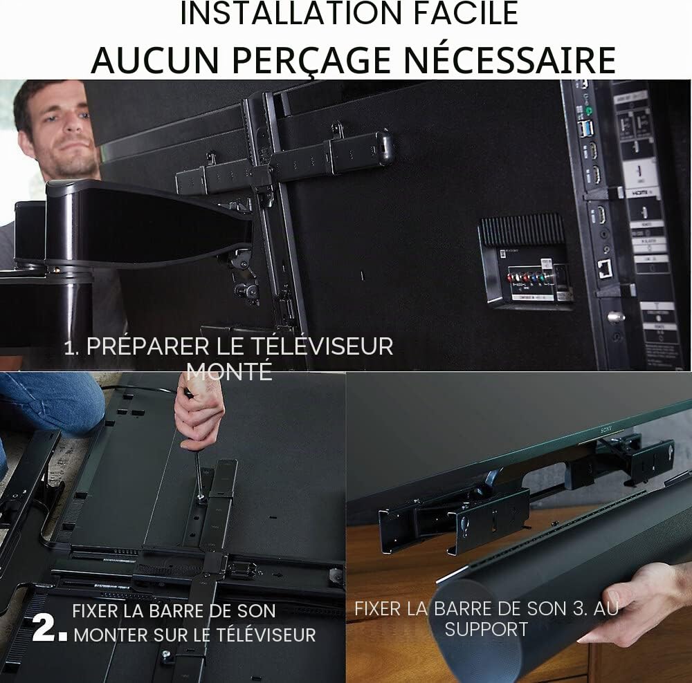 Sanus WSSATM1-B2 Support TV Extensible pour Sonos Arc