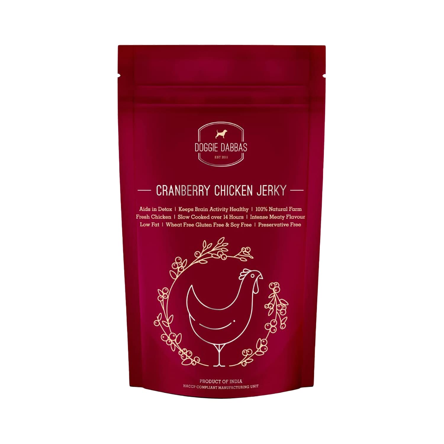 Doggie Dabbas Cranberry Chicken Jerky|Natural Farm Fresh Chicken | Strengthens Immune System | Preservative Free | High Protein Dog Treat - 85g (Pack of 1) (B09B3WP6PH) Amazon Price History, Amazon Price Tracker