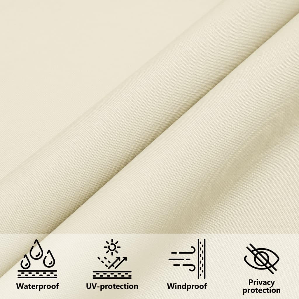 vidaXL Sonnensegel Wasserfest Sonnenschutz Windschutz Sonnendach UV Schutz Garten Terrasse Balkon Oxford-Gewebe Dreieckig 5x6x6m Creme