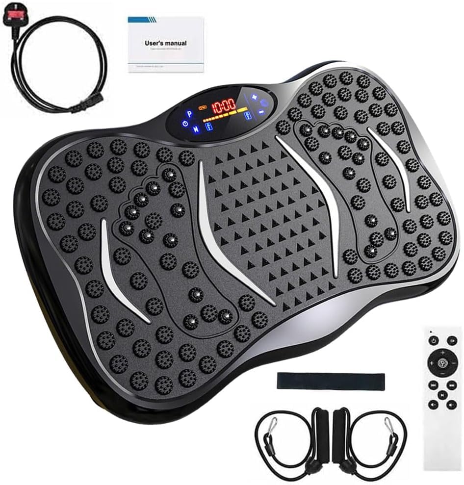 Blendra Vibration Plate Exercise Machine for Home & Office,Full Body Workout Built-in Bluetooth,120 Speeds & 5 Modes for Lymphatic Drainage,Weight Loss & Muscle Relief (Black)