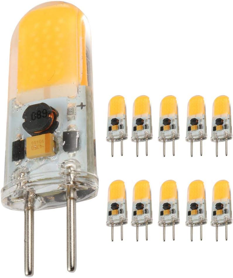 G4 LED Bulb 4Watt led Halogen Replacement 12V AC/DC 2700K Warm White Dimmable, led Replacement for Halogen Bulb 40W 10Pack (4Watt)