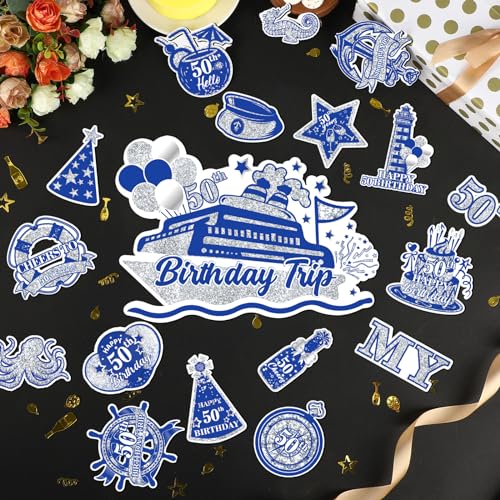 Imanes decorativos para puerta cumpleaños 50 miniatura 3