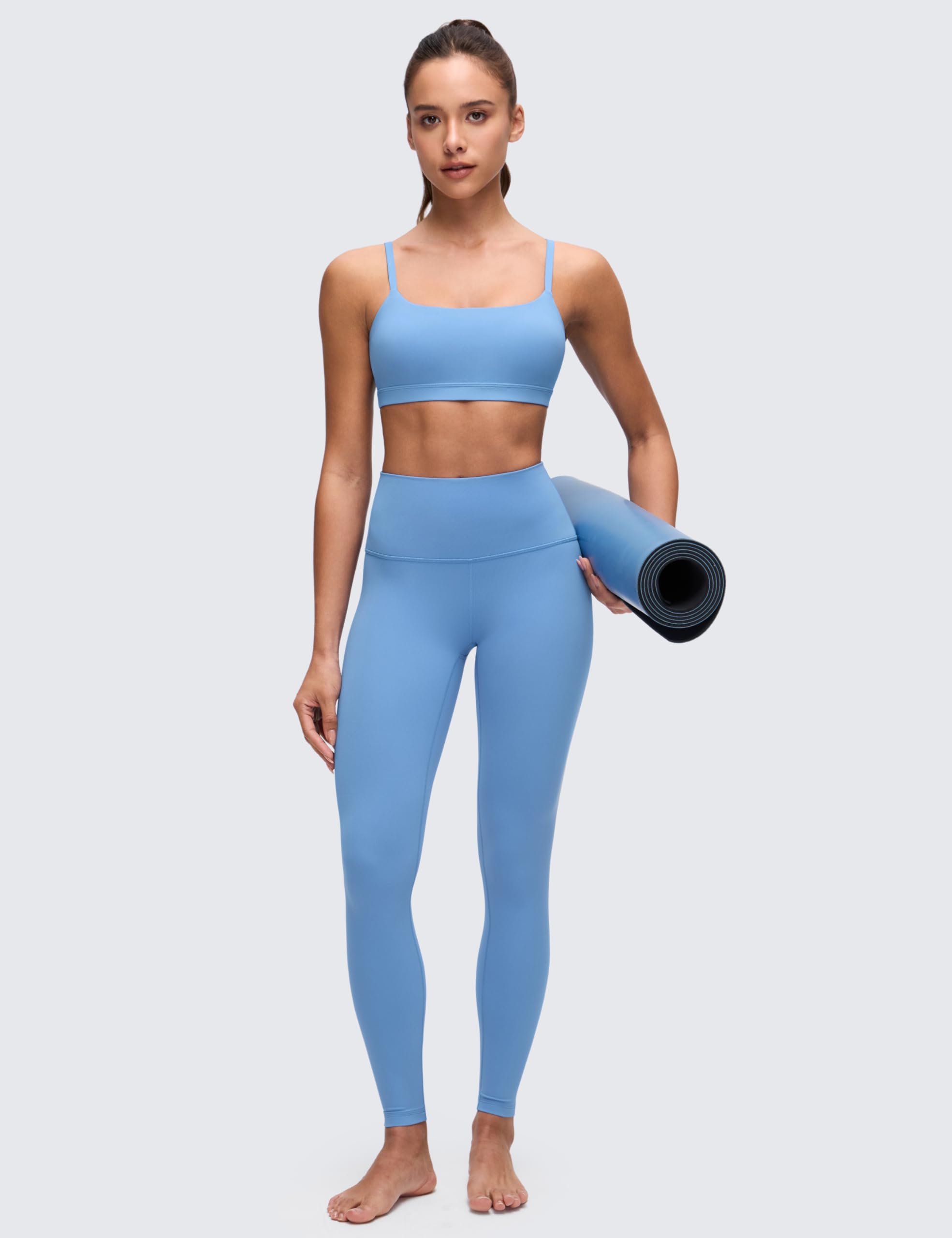 CRZ YOGA Donna Butterluxe Regolabile Spaghetti Reggiseno Sportivo Imbottito Yoga Reggiseno