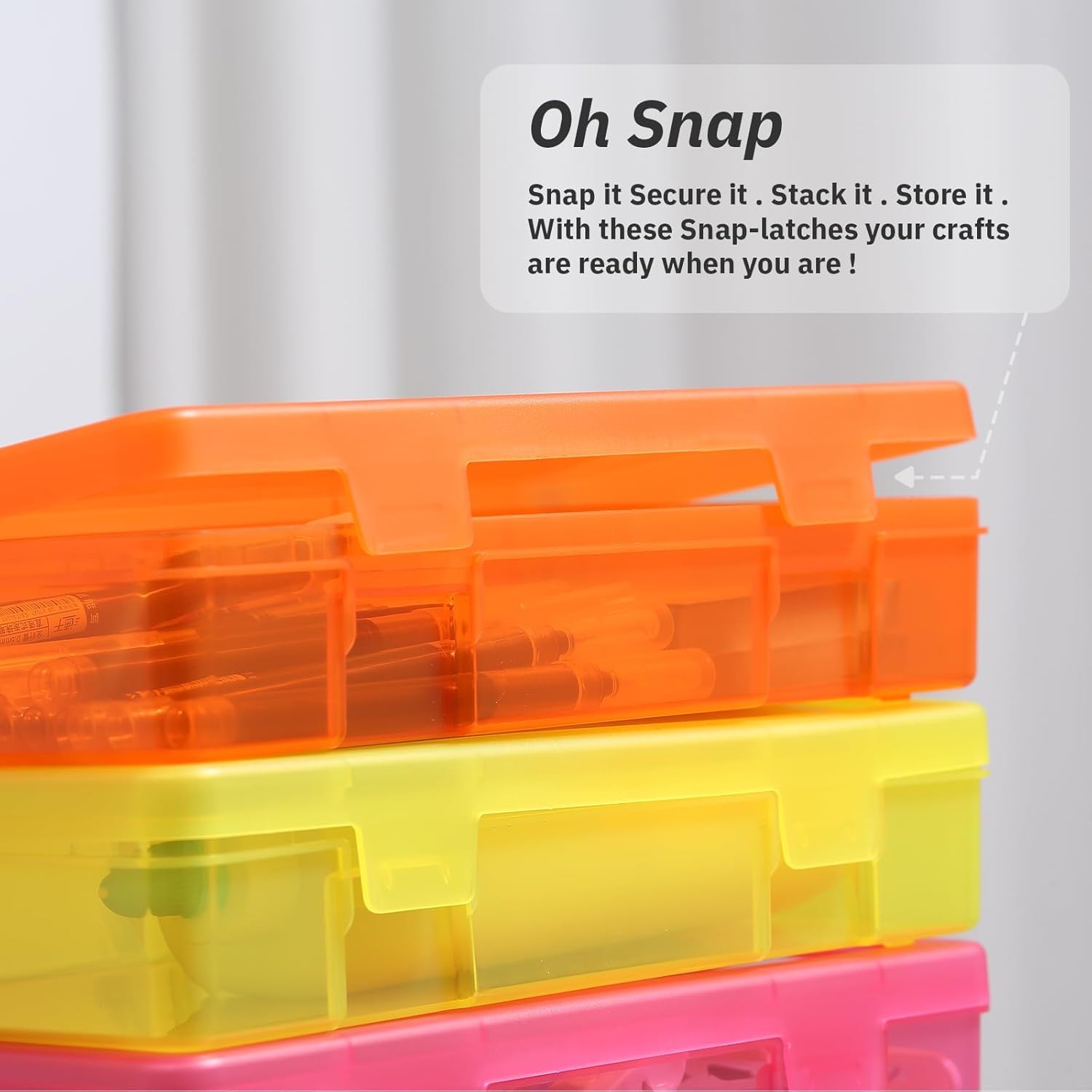 Plastic Clear Stora Containers for Organizing, Craft Stora