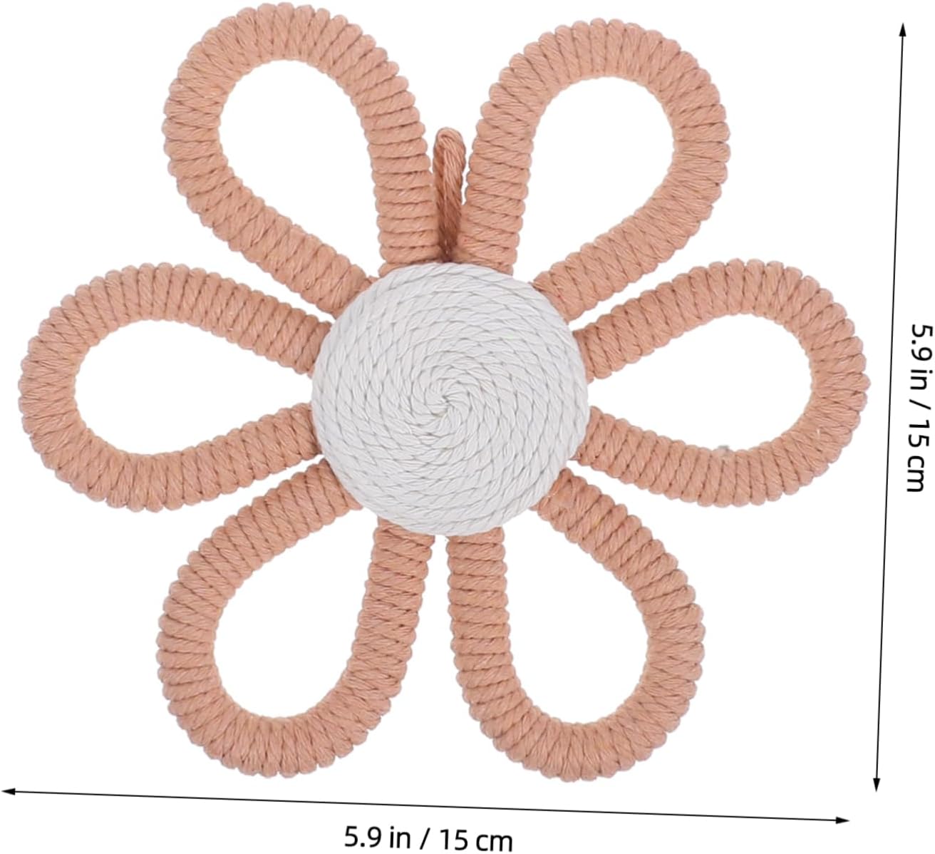 6pcs Boho Flower Wall Art Decor Hand Woven Floral Ornaments for Nursery Decoration Inspiring Creativity and Aesthetic Sense Rooms