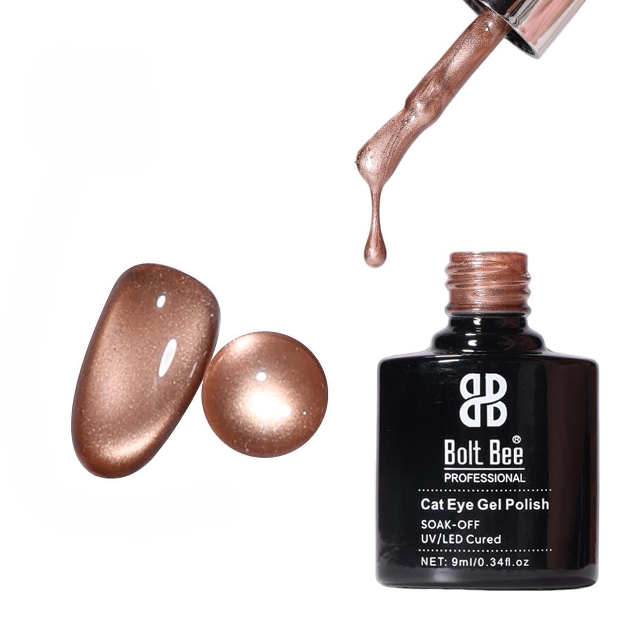 Bolt Bee Silver Cat Eye Gel Nail Polish 9ml | Magnetic Silk Cateye Soak Off UV LED Gel Polish | Long Lasting High Shine Nail Art Gel for Salon, Home Manicure & Professional Use (01)-image-37