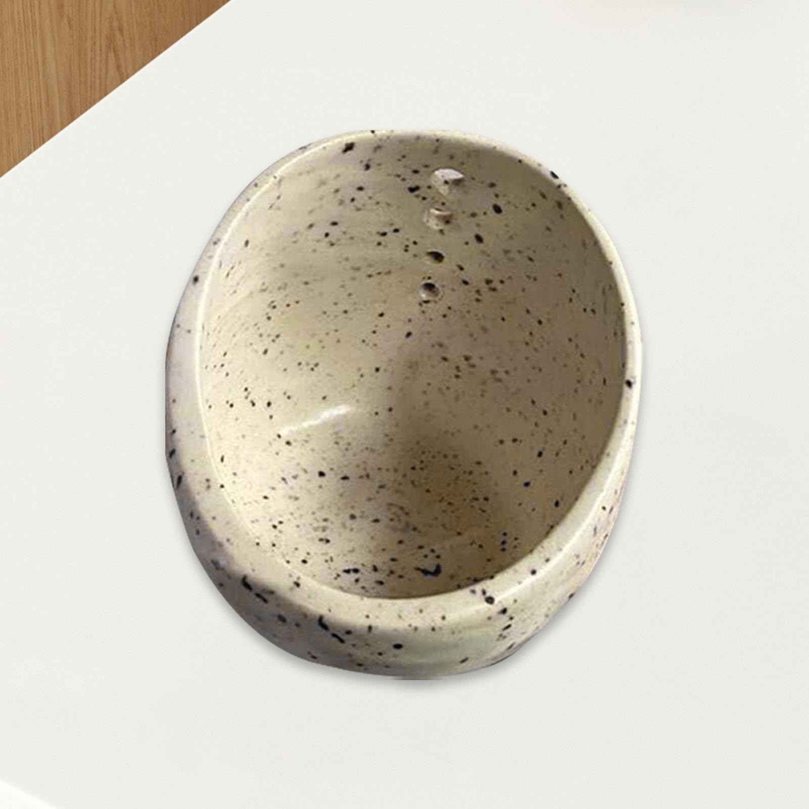 Ciotola Spogliarellista Per Erbe In Ceramica - Con Fori Multipli, 10x10cm, Colore Blu/Giallo