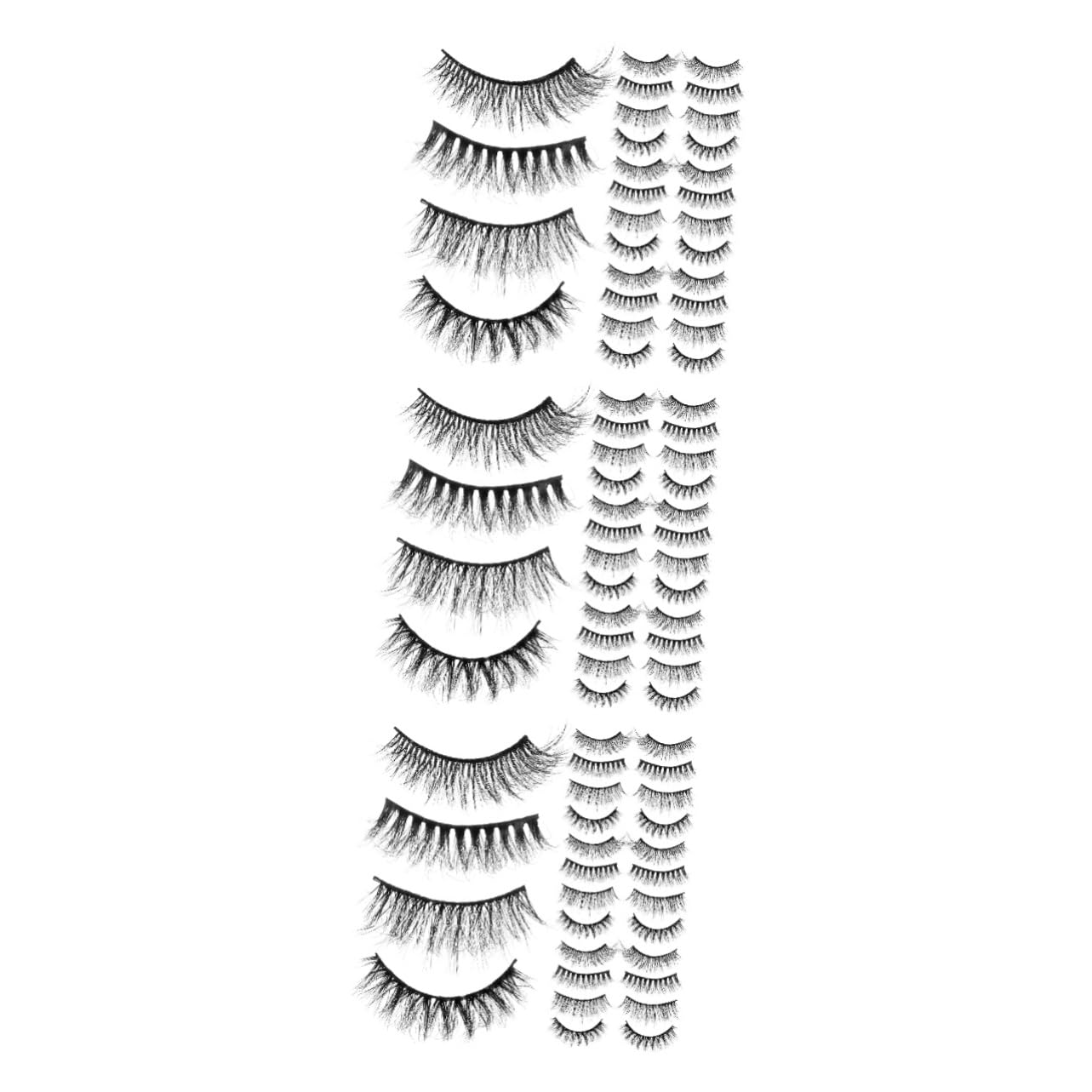 MAGICLULU 60pares Pestañas Postizas De Extensiones De Pestañas De Diseño Natural y Reutilizables Para y Hechas Mano Material y Cómodo