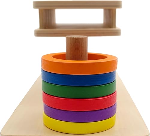 Miniatura 4 de Hidoggy Diapositiva de anillo de madera Montessori