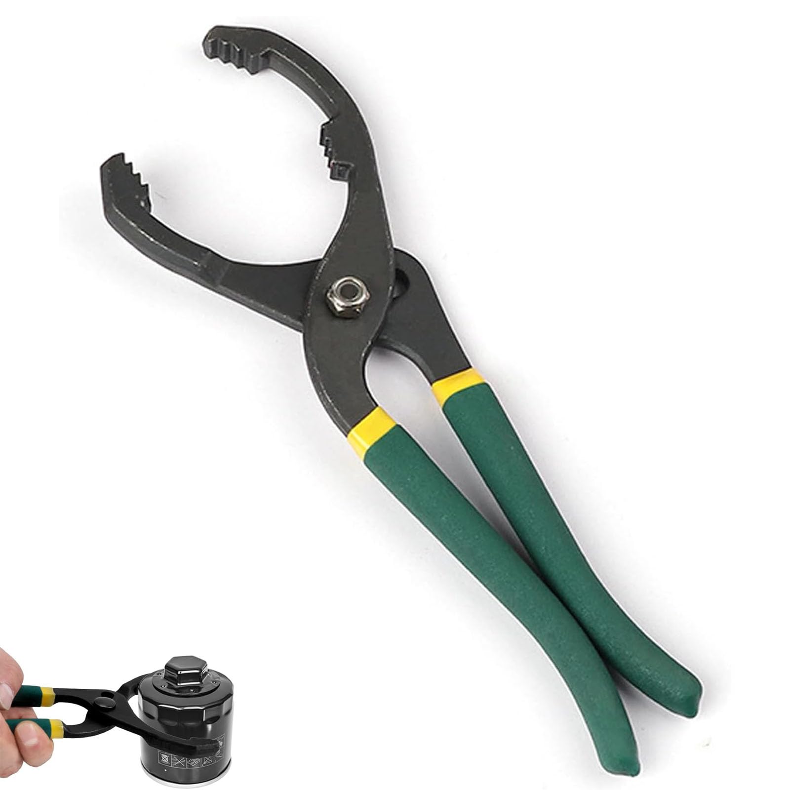 Ölfilterzange, Ölfilterschlüssel Universal, 24 cm Verstellbarer Ölfilterschlüssel, mit Rutschfesten Griff, Ölfilter-Entfernungswerkzeug, für Autos, Motorräder, Von Ø 40mm Bis Ø 150mm