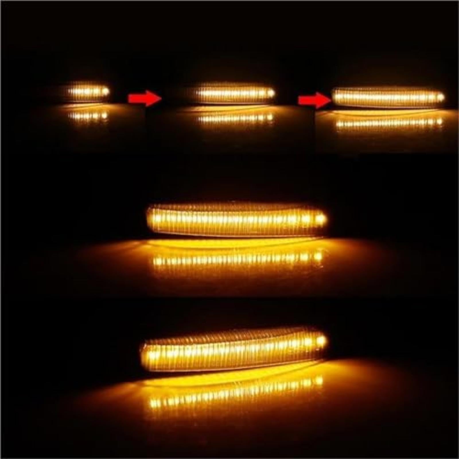 Bursztynowe, dynamiczne, sekwencyjne diody LED z przodu boczne migacze w lusterku, dla DODGE, dla Grand, dla przyczep kempingowych 2008-2014-2018 Przedni kierunkowskaz samochodu (1)